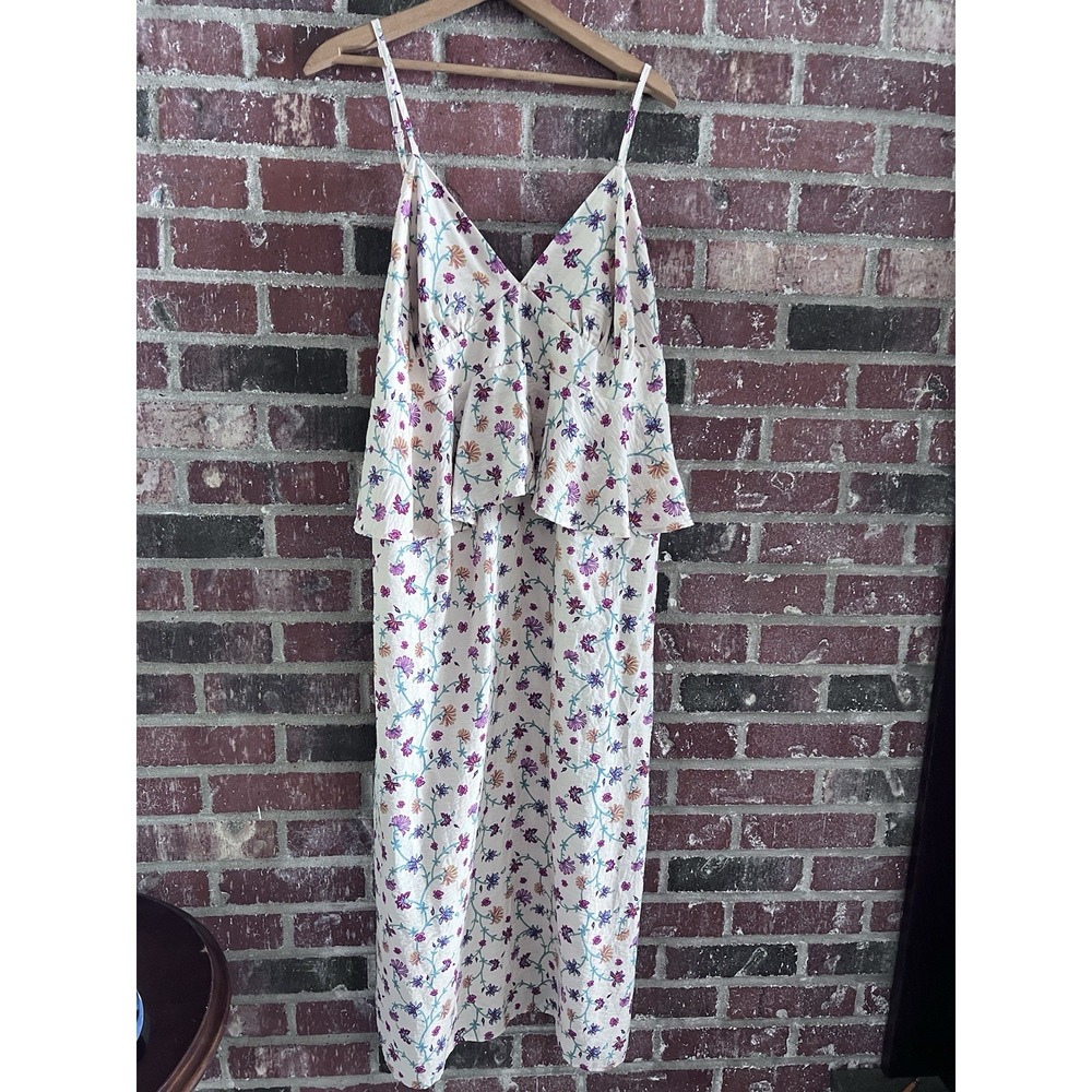 Future Collective Women's Floral Print Sleeveless Empire Ruffle Midi Dress, 18